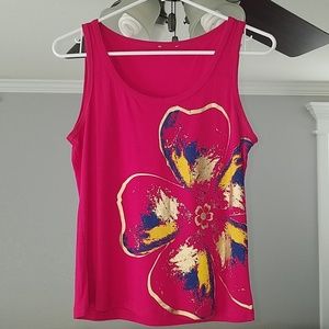 Pink flower Tank top